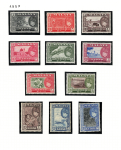 1957 Kedah, Stanley Gibbons # 92-102, serie di 11 valori, MNH**