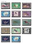1963-72 New Hebrides, Stanley Gibbons # 98-109+144, MNH**