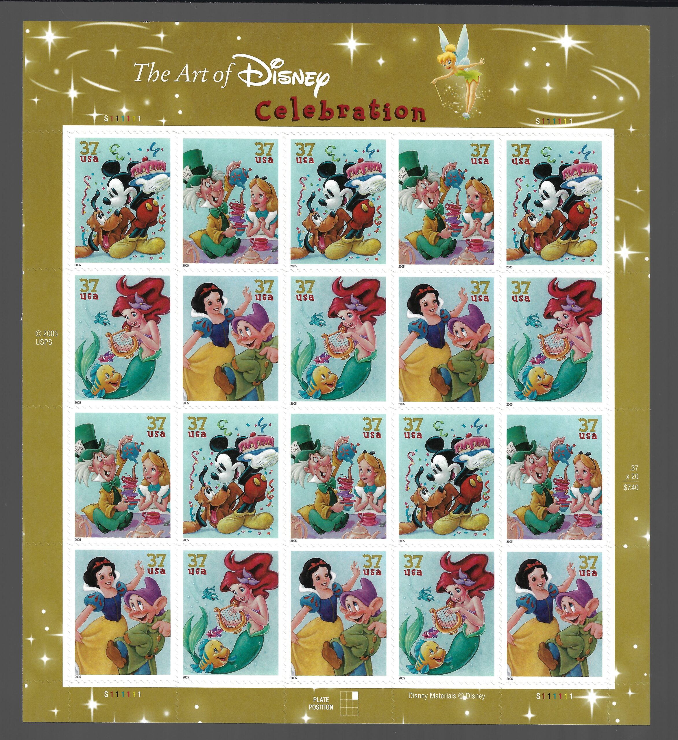 Biancaneve 2005 Stati Uniti, Cinema Walt Disney, # 4090-93, MNH** - immagine 1