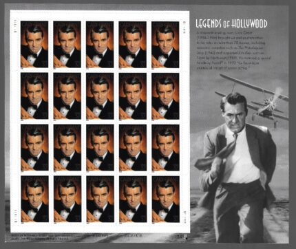 2002 Stati Uniti, Cary Grant foglio di 20 valori, # 3781 - MNH**