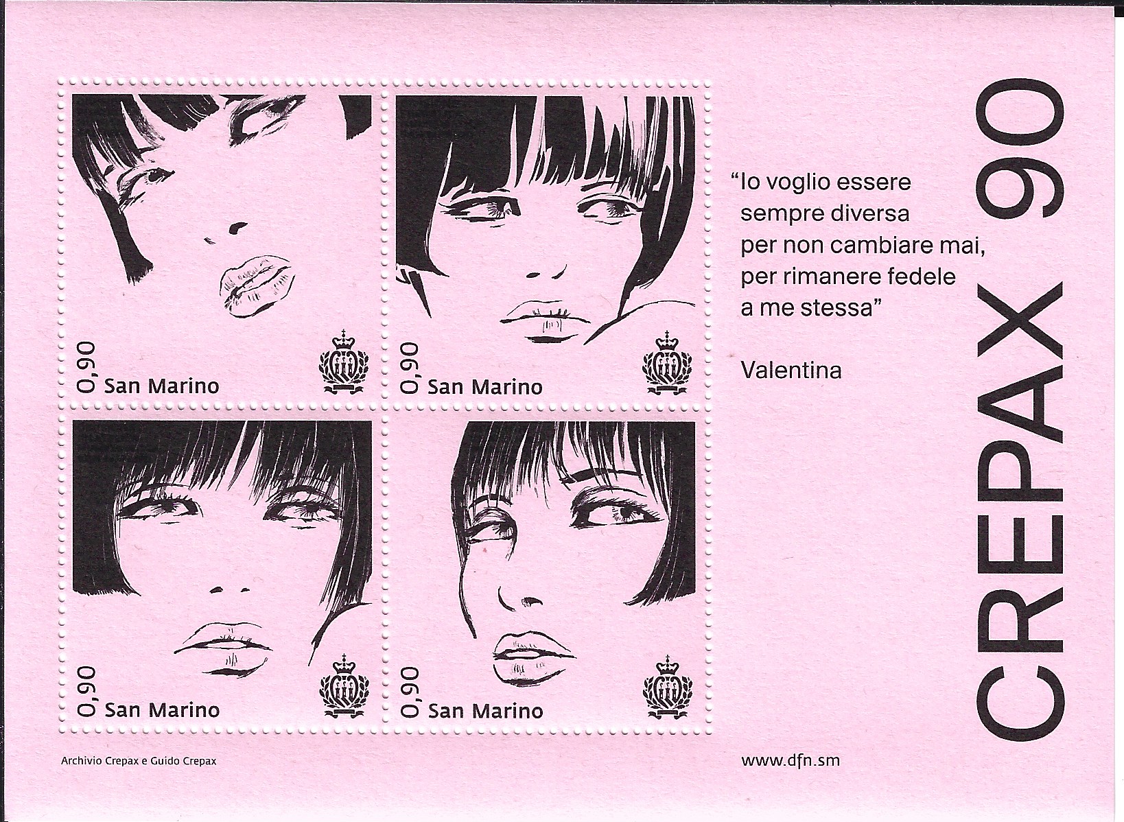 Crepax 1 2023 San Marino, foglietto n.173, Crepax 90 MNH** - immagine 1