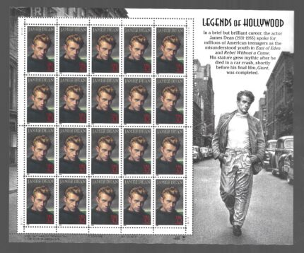 1996 Stati Uniti, James Dean foglio di 20 valori, # 2862 - MNH**