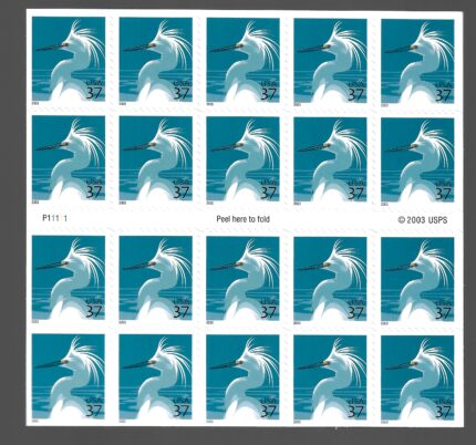 2003 Stati Uniti, Airone della Neve libretto di 20 valori, # 3943 - MNH**