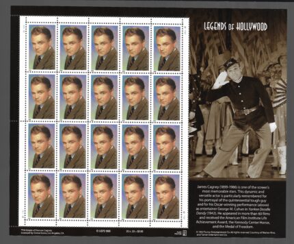1999 Stati Uniti, James Cagney foglio di 20 valori, # 3276 - MNH**
