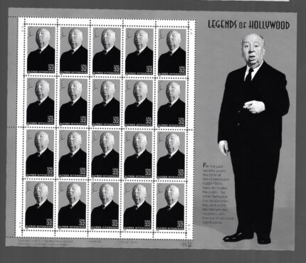 1998 Stati Uniti, Alfred Hitchcock foglio di 20 valori, # 3119 - MNH**