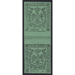 1852 MODENA, n° 7 5 cent. verde  MNH/**  INTERSPAZIO VERTICALE CERT. BOLAFFI