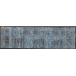 1865 INDIA, SG 75  Die II block of 16 USED CANCELLATION C-20 Darjeeling