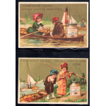 1875-1884 Figurine Liebig Gita in Barca n° 75 Edizione Belga