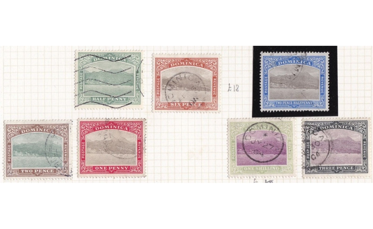 1903-07 DOMINICA - SG n° 27/33  7 values   USED