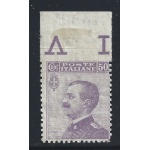 1908 Regno, n° 85fa non dentellato in alto MNH**
