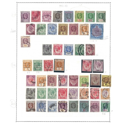 1912-22 STRAITS SETTLEMENT - Lot of 51 values (see scan)  USED/MLH (4)