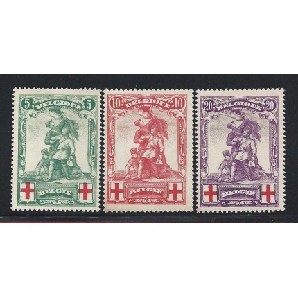 1914 Belgio - n. 126-128  Conte Merode  3 valori  MH/*