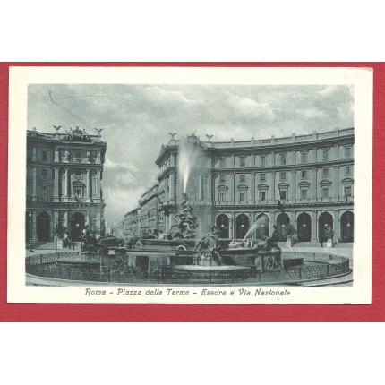 1920 ROMA, Piazza delle Terme - Esedra e Via Nazionale VIAGGIATA