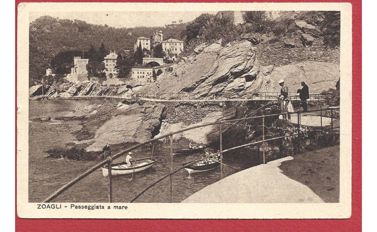 1920ca ZOAGLI, Passeggiata a mare NUOVA
