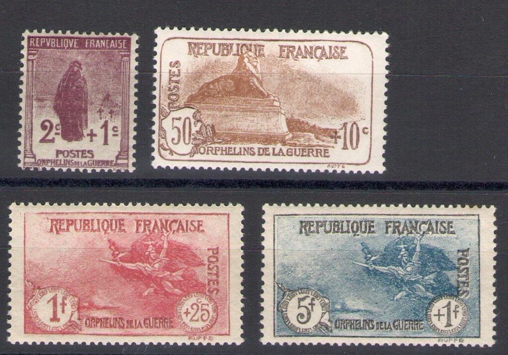 1926-27-FranciaFrance-Pro-Orfani-di-Guerra-2-serie-4-val-Lusso-MNH-222252064770