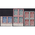 1928 Italia - Regno , n° 230/232  Emanuele Filiberto , dentellatura rara , dentellato 13 1/2 - MNH**