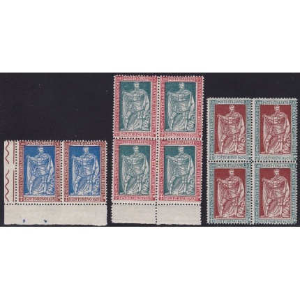 1928 Italia - Regno , n° 230/232  Emanuele Filiberto , dentellatura rara , dentellato 13 1/2 - MNH**