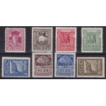 1929 EGEO, n° 3/11 , Pittorica  dent. 11, 8 valori MLH/* - Manca il n° 10 - 5 Lire rosa