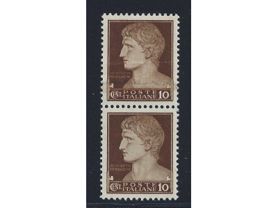 1929 Italia - Regno, n. 245e , Imperiale 10 cent. bruno ,  MNH ** Carta Ricongiunta