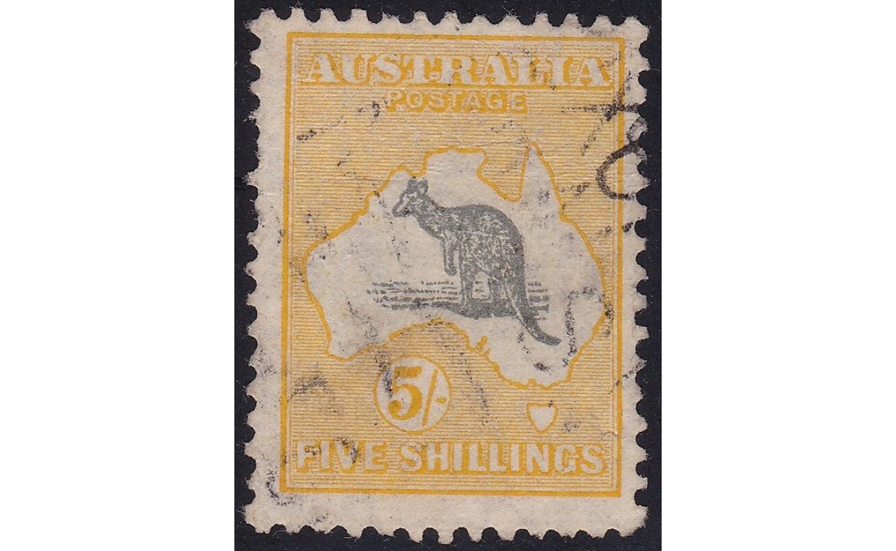 1930 AUSTRALIA - SG 111  5sh. grey and yellow USED