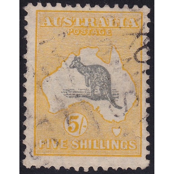 1930 AUSTRALIA - SG 111  5sh. grey and yellow USED