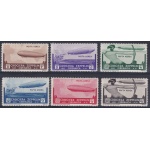 1933 Cirenaica, Posta Aerea n° 12/17  Zeppelin 6 valori  MNH/**