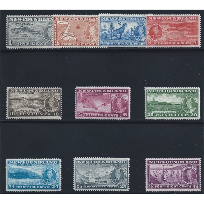 1937  Newfoundland - SG 257/267 Iincoronazione (manca n° 262) MNH**
