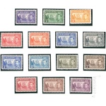 1938-44 ST. HELENA Giorgio VI°  Serie di 14 valori, Stanley Gibbons n. 131/140 - MH*