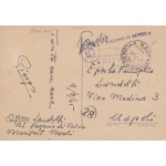 1945 ITALIA - CARTOLINA CON ANNULLO REGIA NAVE EUGENIO DI SAVOIA