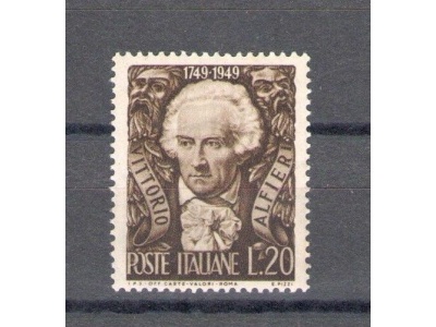 1949 Italia - Repubblica , Alfieri 1 valore , n° 605 , MNH**