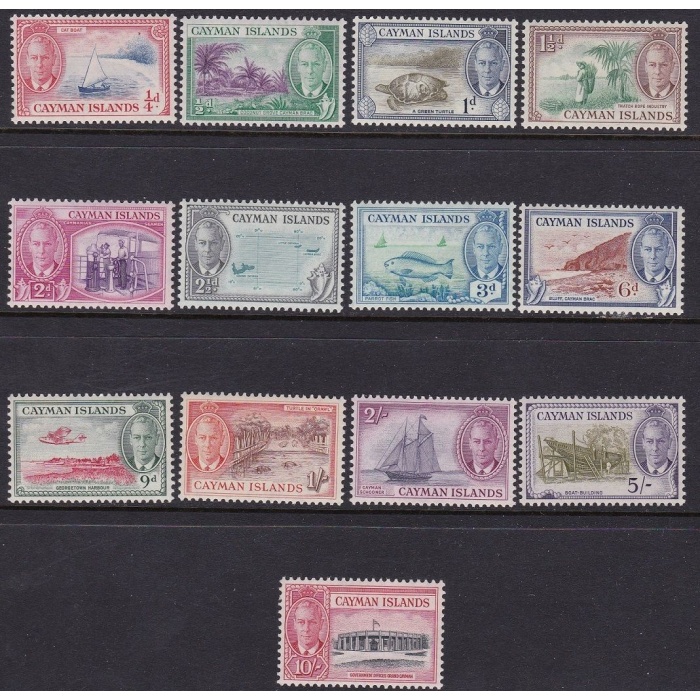 1950 CAYMAN ISLANDS, SG 135/147  serie di 13 valori -  MNH**