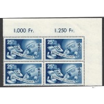 1950 SARRE, n° 277  Consiglio d'Europa  MNH ** QUARTINA