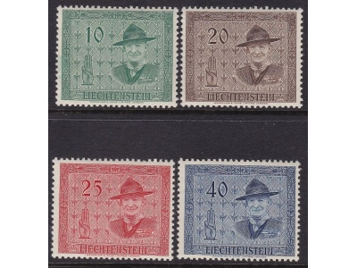 1953 Liechtenstein, n° 277/280 serie di 4 valori MNH/**