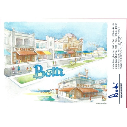 1954 Profumerie Botti Viareggio, cartolina NUOVA