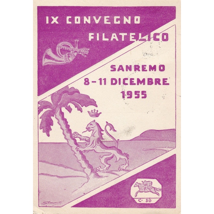 1955 Repubblica, IX convegno Filatelico di Sanremo