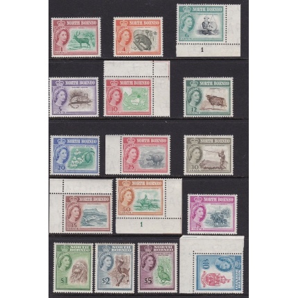 1961 North Borneo - Stanley Gibbons 391/406 - serie di 16 valori - MNH**