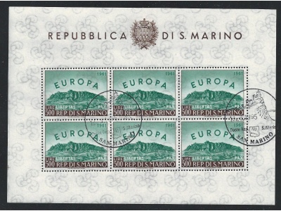1961 SAN MARINO, BF n° 23 Europa 61 USATO