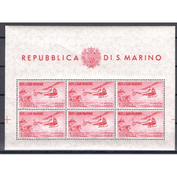 1961 San Marino , Annata Completa , francobolli nuovi 22 valori + 2 Foglietti (Elicottero + Europa 1961) - MNH**