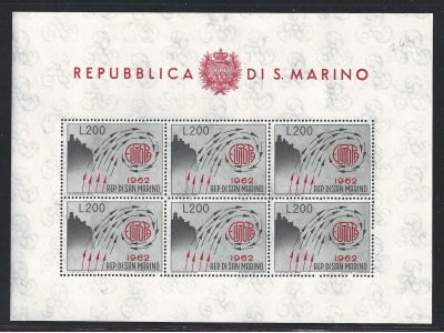 1962 SAN MARINO, BF n° 24 Europa 62 MNH/**