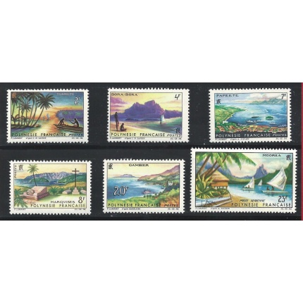 1964 POLINESIA  - Paesaggi Polinesiani , n. 30/34 + PA 9  MNH**