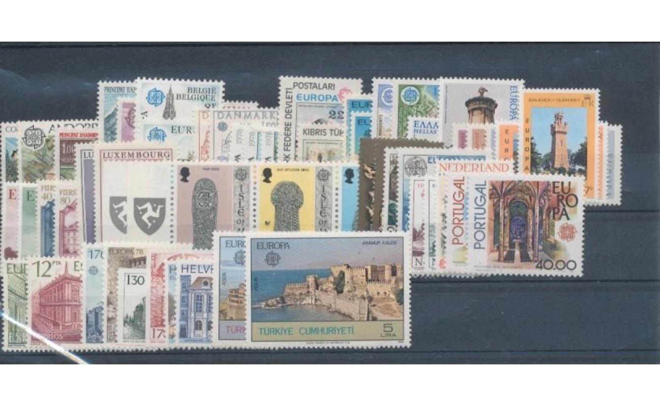 1978 EUROPA CEPT , annata completa , francobolli nuovi , "Monumenti" 30 paesi 65 valori MNH**