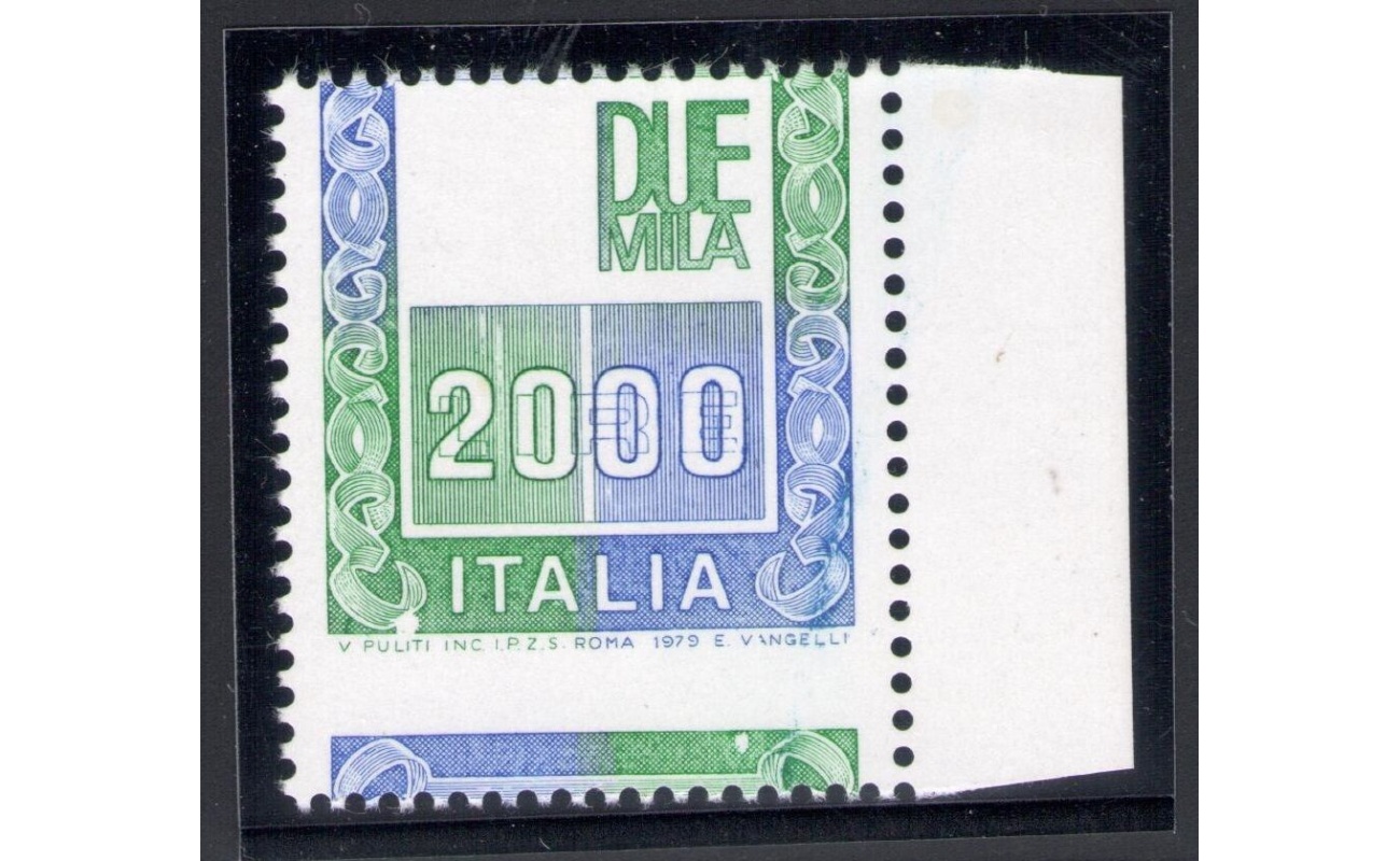 1978 Italia - Repubblica , 2000 Lire Alti Siracusana Mancante , dentellatura fortemente spostata in senso verticale, n° 1439 MNH**