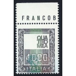1979 Repubblica, Alti valori Lire 4.000 VARIETA' SIRACUSANA SPOSTATA IN BASSO