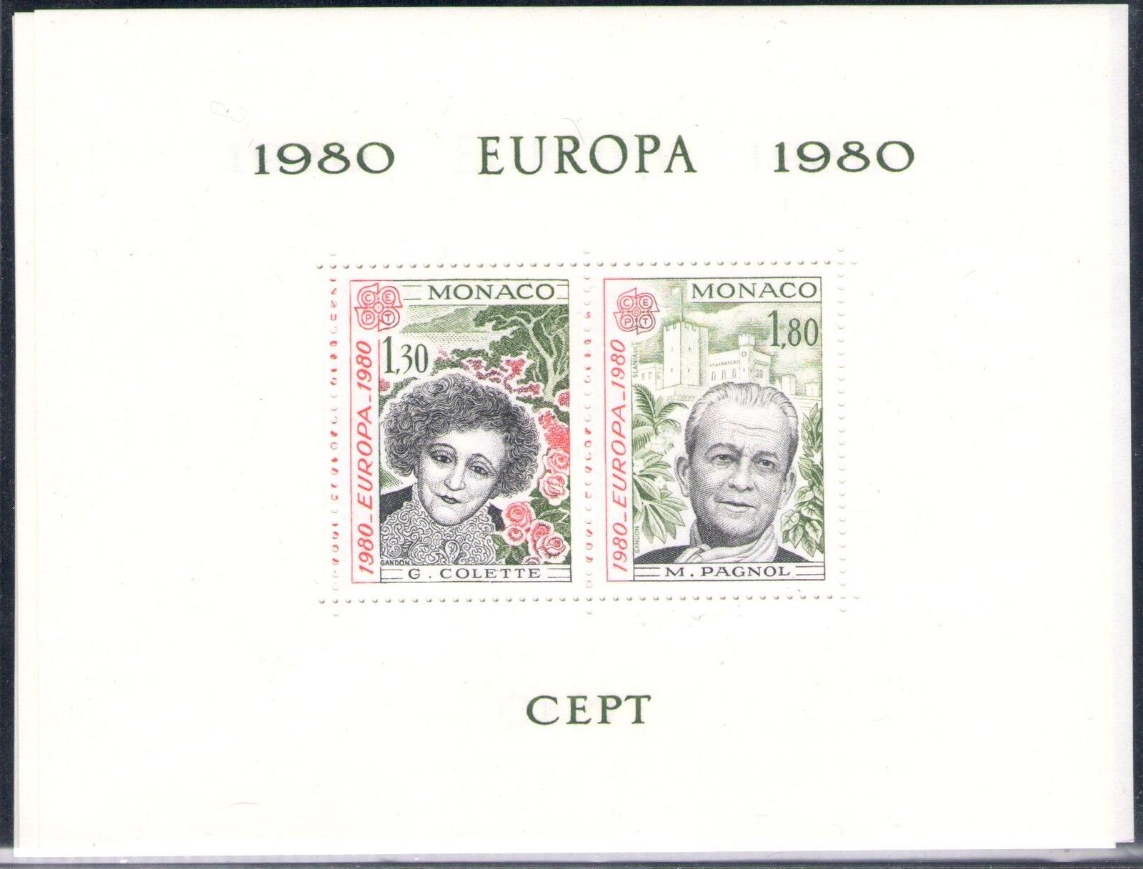 1980 Monaco , Foglietto Speciale Europa  - Unificato n° BFS13 , MNH**