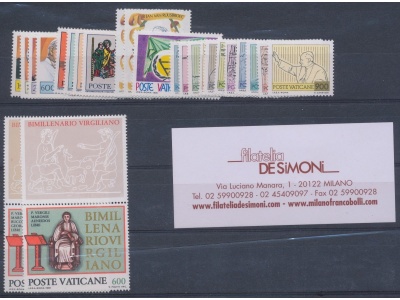 1981 Vaticano, Francobolli nuovi, Annata Completa 24 val  MNH **