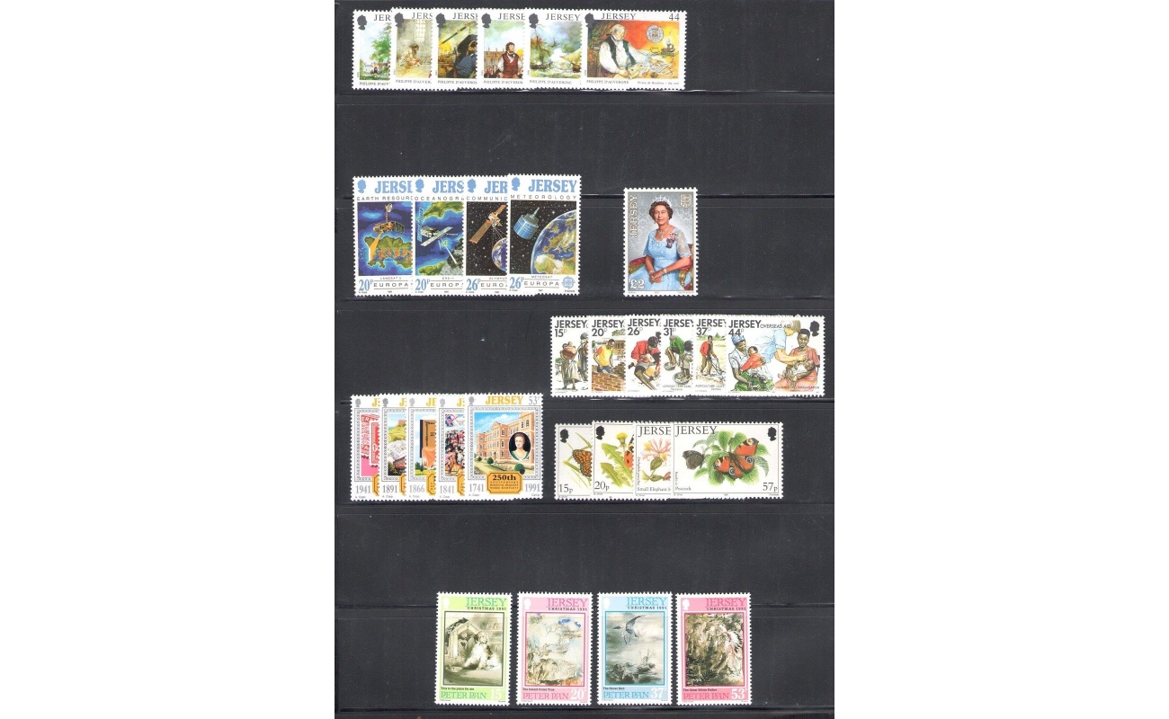 1991 Jersey Annata completa/ completly year 30 val. n° 527/556 MNH/**