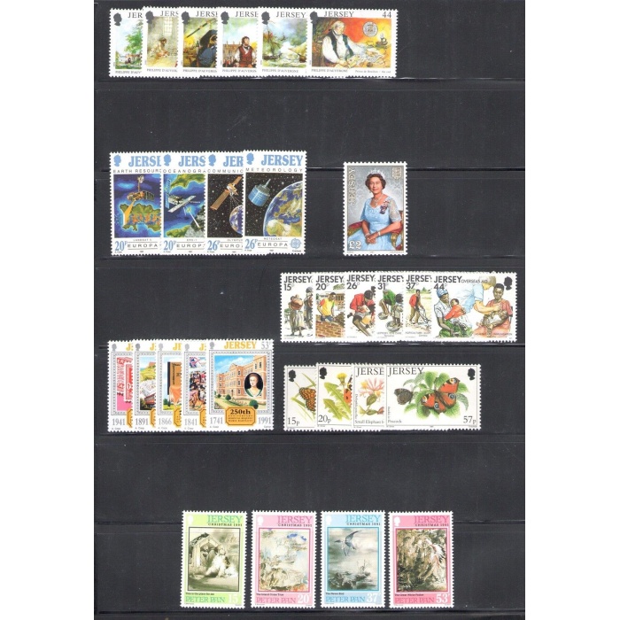 1991 Jersey Annata completa/ completly year 30 val. n° 527/556 MNH/**