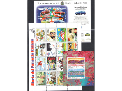 1997 San Marino, Annata Completa , francobolli nuovi 36 valori + 3 Foglietti - MNH**