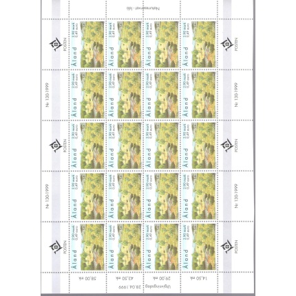 1999 EUROPA CEPT Aland 1 Minifoglio 20 val "Parchi Naturali"  MNH**