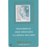 1999 Italia - Repubblica , Tessera Filatelica Donna Nell'Arte 0,34€